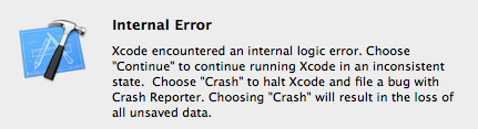 Xcode, NSOpenGLView, internal crash